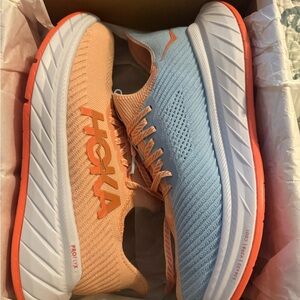 *NEW IN BOX* Hoka Carbon x3 Peach and Sky Blue Athletic Shoes